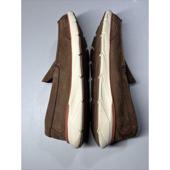 LL Bean Mens Kennebec Slip On Shoes 9 Medium Dark Earth Leather Athletic Sneaker - Picture 9 of 10